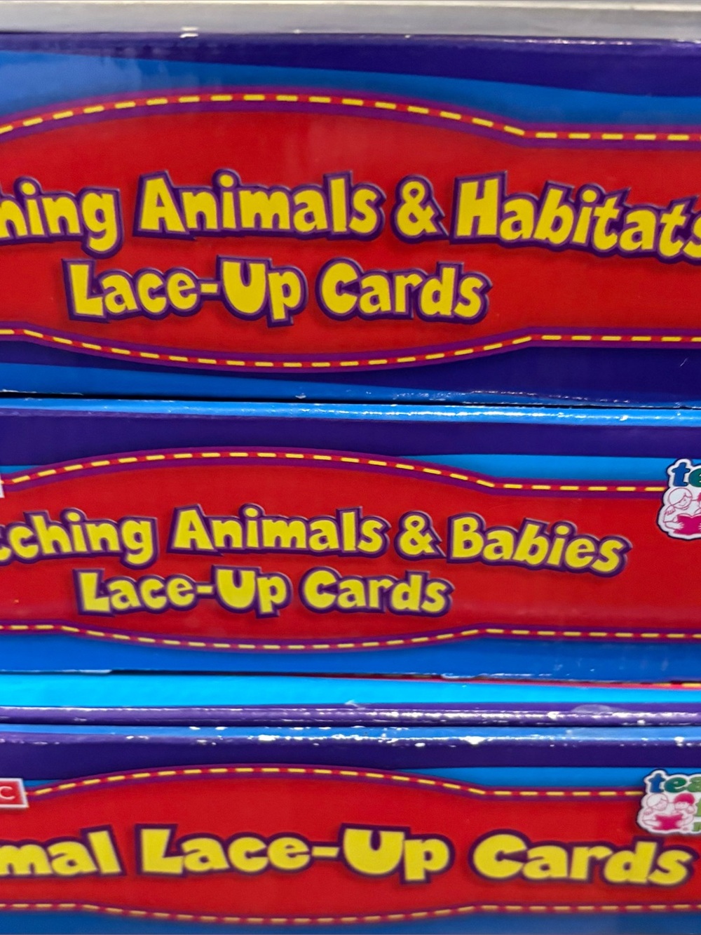 Scholastic Red, Yellow, Blue Lace-Up Animal Activity Set